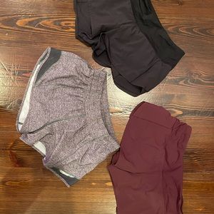 3 pairs of lululemon shorts for $105